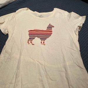 J. Crew tshirt with llama